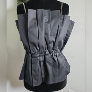 DO+BE Black Textured Strapless Top